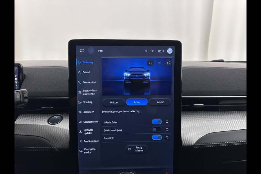 Ford Mustang Mach-E RWD 75 kWh [ 3-Fase-11kW] {SOH-86%} (INCL.BTW) *LEATHER | FULL-LED | DAB | DIGI-COCKPIT | KEYLESS | NAVI-FULLMAP | CARPLAY | HEATED-COMFORTSEATS | TOPVIEW | ADAPTIVE-CRUISE | PRIVACY-GLASS | 18'' ALU*