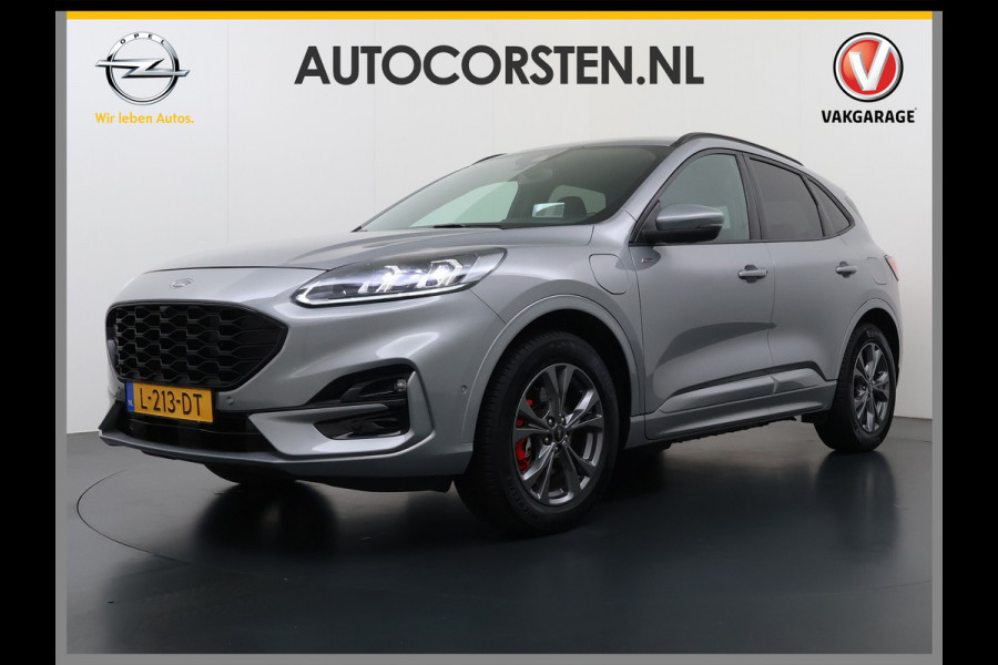 Ford Kuga 2.5 Hybrid PHEV ST-Line X Trekhaak Leer/Alcantara Head-Up Display Adaptive-Cruise Camera Navi Ecc Stoel+Achterbankverwarming App Privacy Glas Winterpakket Elek.Achterklep Led Virtual Cockpit Dodehoek-assistent 1.500KG Trekgewicht 1e Eigenaar Dealeronderhouden € 46.000 nieuw