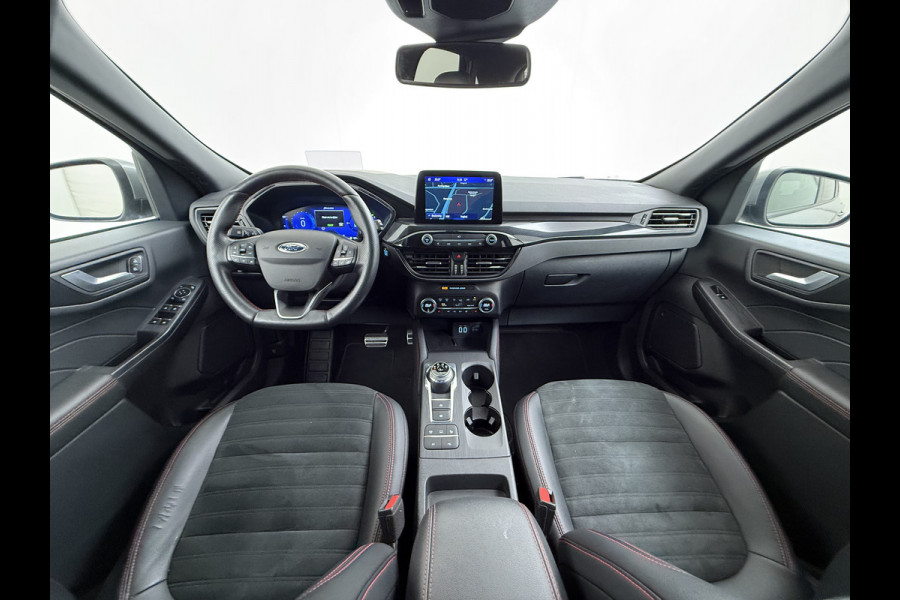 Ford Kuga 2.5 Hybrid PHEV ST-Line X Trekhaak Leer/Alcantara Head-Up Display Adaptive-Cruise Camera Navi Ecc Stoel+Achterbankverwarming App Privacy Glas Winterpakket Elek.Achterklep Led Virtual Cockpit Dodehoek-assistent 1.500KG Trekgewicht 1e Eigenaar Dealeronderhouden € 46.000 nieuw