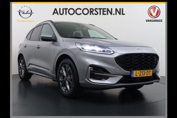 Ford Kuga 2.5 Hybrid PHEV ST-Line X Trekhaak Leer/Alcantara Head-Up Display Adaptive-Cruise Camera Navi Ecc Stoel+Achterbankverwarming App Privacy Glas Winterpakket Elek.Achterklep Led Virtual Cockpit Dodehoek-assistent 1.500KG Trekgewicht 1e Eigenaar Dealeronderhouden € 46.000 nieuw