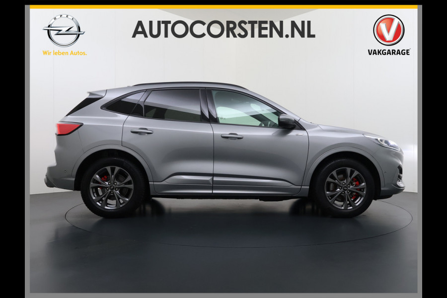 Ford Kuga 2.5 Hybrid PHEV ST-Line X Trekhaak Leer/Alcantara Head-Up Display Adaptive-Cruise Camera Navi Ecc Stoel+Achterbankverwarming App Privacy Glas Winterpakket Elek.Achterklep Led Virtual Cockpit Dodehoek-assistent 1.500KG Trekgewicht 1e Eigenaar Dealeronderhouden € 46.000 nieuw