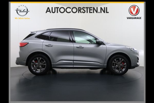 Ford Kuga 2.5 Hybrid PHEV ST-Line X Trekhaak Leer/Alcantara Head-Up Display Adaptive-Cruise Camera Navi Ecc Stoel+Achterbankverwarming App Privacy Glas Winterpakket Elek.Achterklep Led Virtual Cockpit Dodehoek-assistent 1.500KG Trekgewicht 1e Eigenaar Dealeronderhouden € 46.000 nieuw