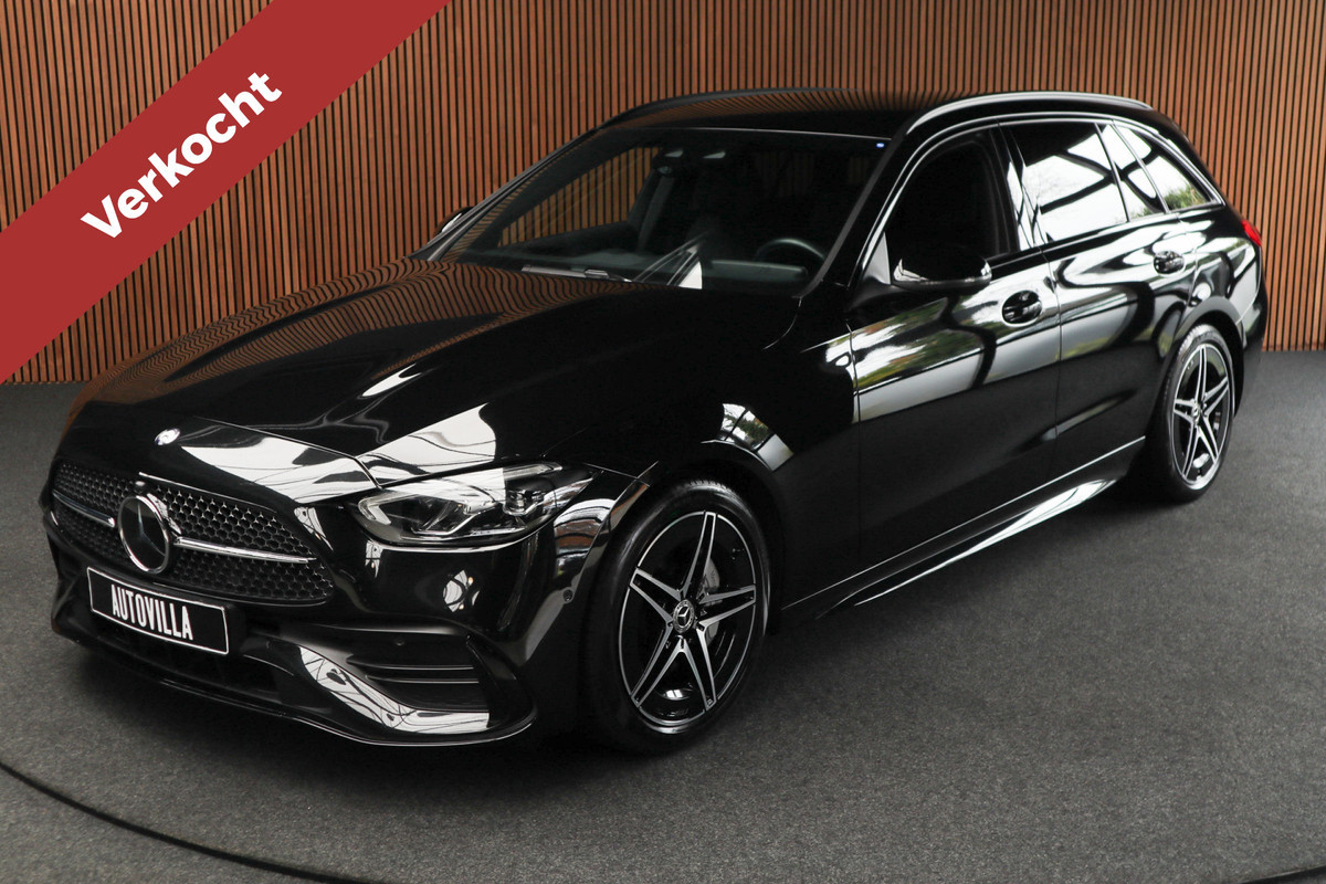 Mercedes-Benz C-Klasse Estate 180 AMG Line Panodak Navi Leer Camera Nightpack PTS Ambient Elektr. achterklep Elektr. uitklapbare trehaak PTS LM velgen BTW auto!