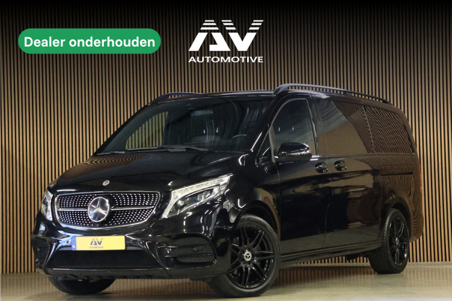 Mercedes-Benz V-Klasse 220d Lang DC | AMG | 360 Camera | CarPlay | Bi-Xenon | Lederen bekleding | Facelift model | Navigatie | 19'' AMG Velgen | Stoelverwarming | Kenwood Sound | DAB | Elek achterklep | Carbon afwerking | Sportonderstel | Dubbel cabine | Dealer onderhouden