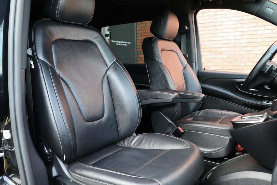 Mercedes-Benz V-Klasse 220d Lang DC | AMG | 360 Camera | CarPlay | Bi-Xenon | Lederen bekleding | Facelift model | Navigatie | 19'' AMG Velgen | Stoelverwarming | Kenwood Sound | DAB | Elek achterklep | Carbon afwerking | Sportonderstel | Dubbel cabine | Dealer onderhouden
