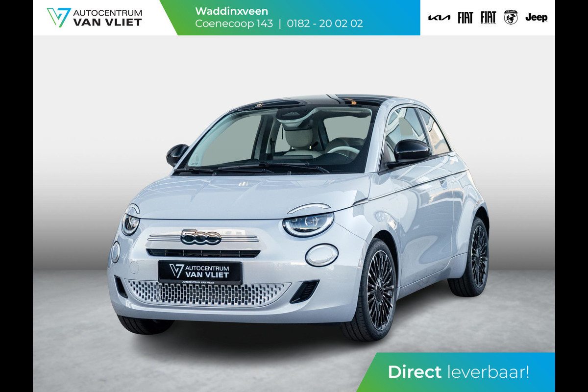 Fiat 500 Hybrid Collezione | Clima | LED | PDC | JBL Premium Audio | 17" | Camera | BSM | Canneloni Ivory/Piombo interieur