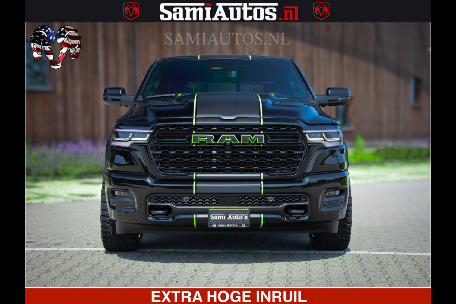Dodge Ram 1500 Limited Night High Output 540HP 706Nm | Massage + Full Option | De Meest Luxe en Volle Pick-Up in zijn Klasse | Comfortabele Dubbele Cabine met Royale 5 Zitplaatsen | BPM vrij | Nu Leverbaar uit Voorraad | Voorraad Nr 2300 - 7689