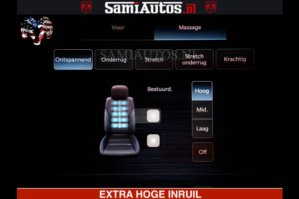 Dodge Ram 1500 Limited Night High Output 540HP 706Nm | Massage + Full Option | De Meest Luxe en Volle Pick-Up in zijn Klasse | Comfortabele Dubbele Cabine met Royale 5 Zitplaatsen | BPM vrij | Nu Leverbaar uit Voorraad | Voorraad Nr 2300 - 7689