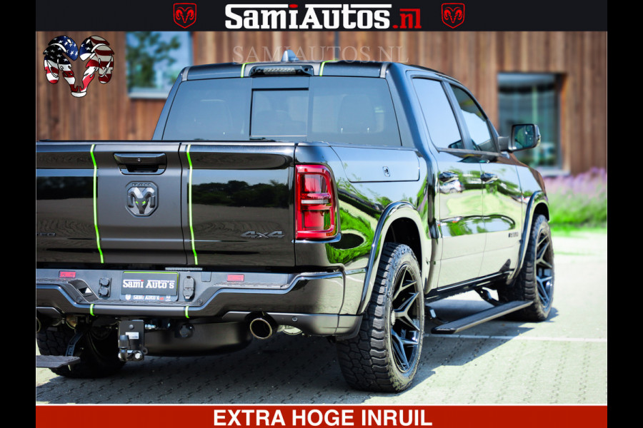 Dodge Ram 1500 Limited Night High Output 540HP 706Nm | Massage + Full Option | De Meest Luxe en Volle Pick-Up in zijn Klasse | Comfortabele Dubbele Cabine met Royale 5 Zitplaatsen | BPM vrij | Nu Leverbaar uit Voorraad | Voorraad Nr 2300 - 7689