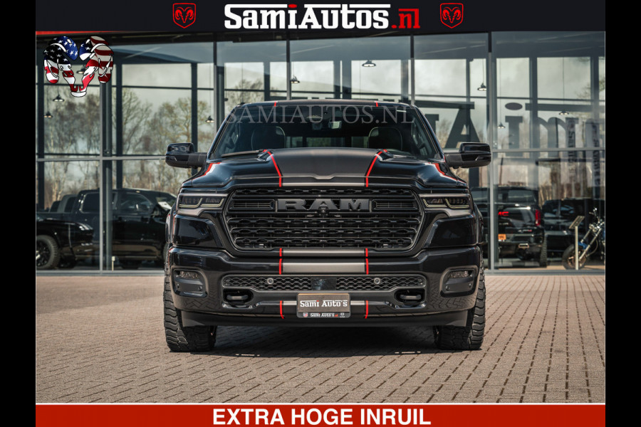 Dodge Ram HULK Pack | Limited Night H.O 540HP 706Nm | Massage + Full Option | De Meest Luxe en Volle Pick-Up in zijn Klasse | Hulk Pack is Comfortabele Dubbele Cabine met Royale 5 Zitplaatsen | BPM vrij | Nu Leverbaar uit Voorraad | Voorraad Nr 2353 - 5412