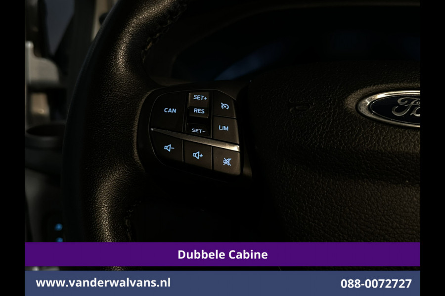 Ford Transit Custom 2.0 TDCI 131pk L2H1 Dubbele Cabine Euro6 Airco | 6-Zits | LED | Cruisecontrol | Verwarmde voorruit Parkeersensoren, Dakdragers, 2800kg trekvermogen