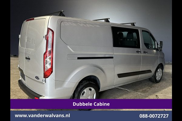 Ford Transit Custom 2.0 TDCI 131pk L2H1 Dubbele Cabine Euro6 Airco | 6-Zits | LED | Cruisecontrol | Verwarmde voorruit Parkeersensoren, Dakdragers, 2800kg trekvermogen