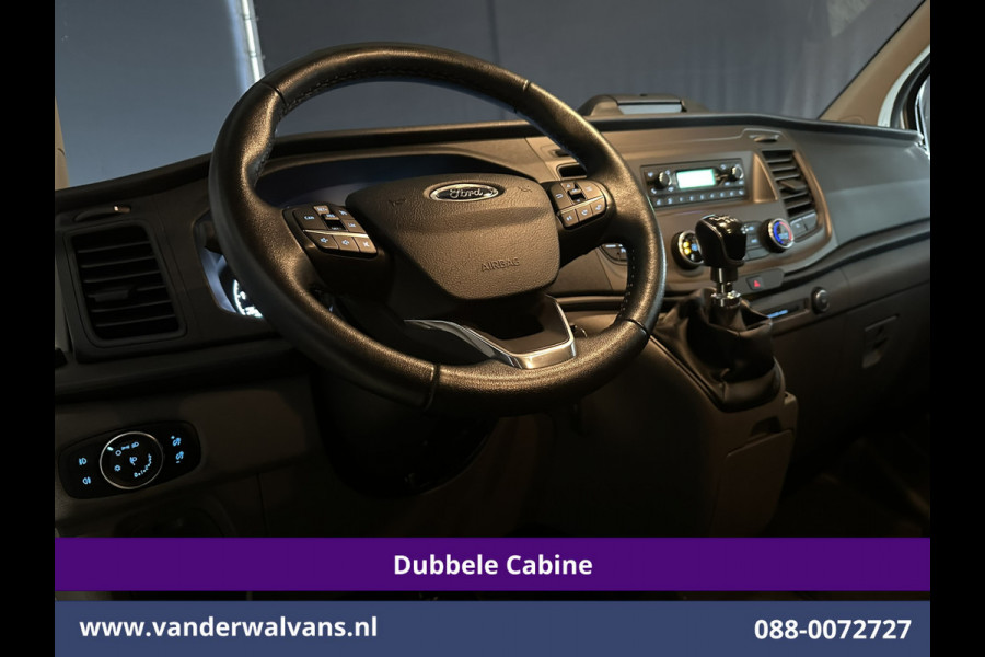Ford Transit Custom 2.0 TDCI 131pk L2H1 Dubbele Cabine Euro6 Airco | 6-Zits | LED | Cruisecontrol | Verwarmde voorruit Parkeersensoren, Dakdragers, 2800kg trekvermogen
