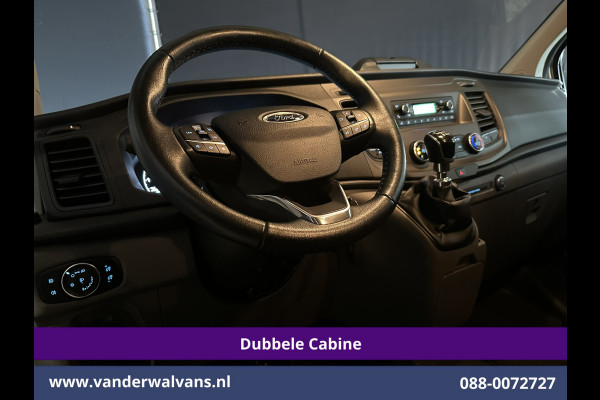 Ford Transit Custom 2.0 TDCI 131pk L2H1 Dubbele Cabine Euro6 Airco | 6-Zits | LED | Cruisecontrol | Verwarmde voorruit Parkeersensoren, Dakdragers, 2800kg trekvermogen