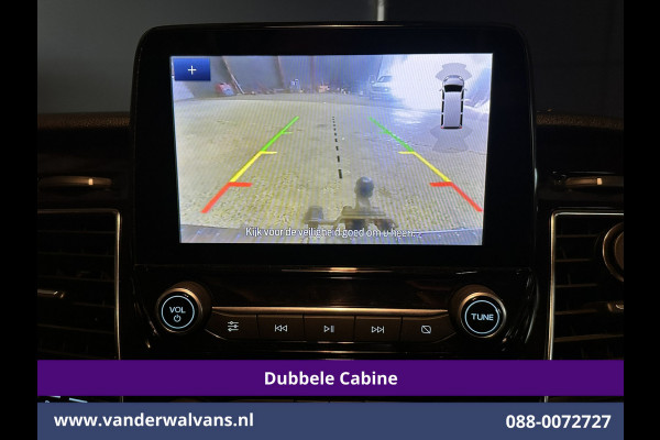 Ford Transit Custom 2.0 TDCI 131pk Automaat L2H1 Dubbele Cabine Euro6 Airco | 2x zijdeur | 5-Zits | Camera | Apple Carplay | LED Android Auto, Cruisecontrol, Trekhaak, Parkeersensoren, LM velgen, Leder, Stoelverwarming, Verwarmde voorruit, Sidebars, Dakdragers, Elektrisch verstelbare bestuurdersstoel