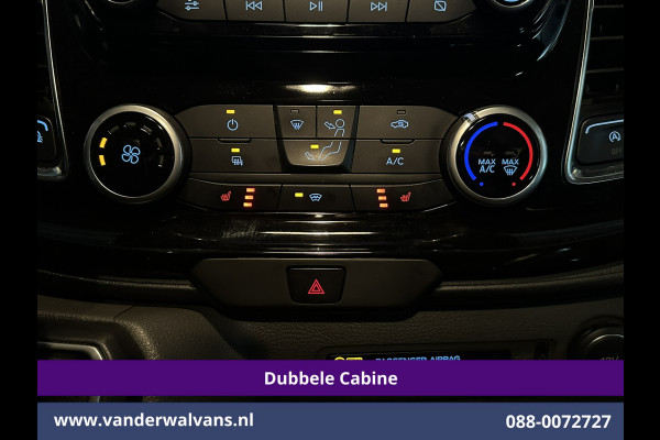 Ford Transit Custom 2.0 TDCI 131pk Automaat L2H1 Dubbele Cabine Euro6 Airco | 2x zijdeur | 5-Zits | Camera | Apple Carplay | LED Android Auto, Cruisecontrol, Trekhaak, Parkeersensoren, LM velgen, Leder, Stoelverwarming, Verwarmde voorruit, Sidebars, Dakdragers, Elektrisch verstelbare bestuurdersstoel