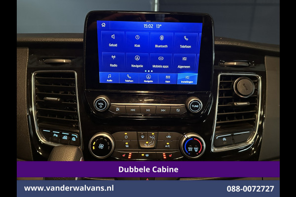 Ford Transit Custom 2.0 TDCI 131pk Automaat L2H1 Dubbele Cabine Euro6 Airco | 2x zijdeur | 5-Zits | Camera | Apple Carplay | LED Android Auto, Cruisecontrol, Trekhaak, Parkeersensoren, LM velgen, Leder, Stoelverwarming, Verwarmde voorruit, Sidebars, Dakdragers, Elektrisch verstelbare bestuurdersstoel