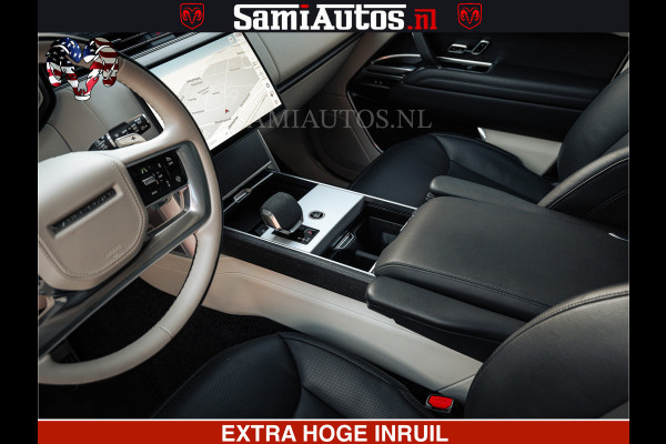 Land Rover Range Rover P550e 551 PK GARANTIE TOT 14-03-2029 | ACHTERAS BESTURING | SOFT CLOSE | HEAD-UP | FACELIFT MODEL | 23 INCH VELGEN | PANORAMADAK | STUURVERWARMING | STOEL KOELING | Incl btw | Fabrieksgarantie tot 14-03-2029 – Geniet van gemoedsrust met uitgebreide dekking tot deze datum.