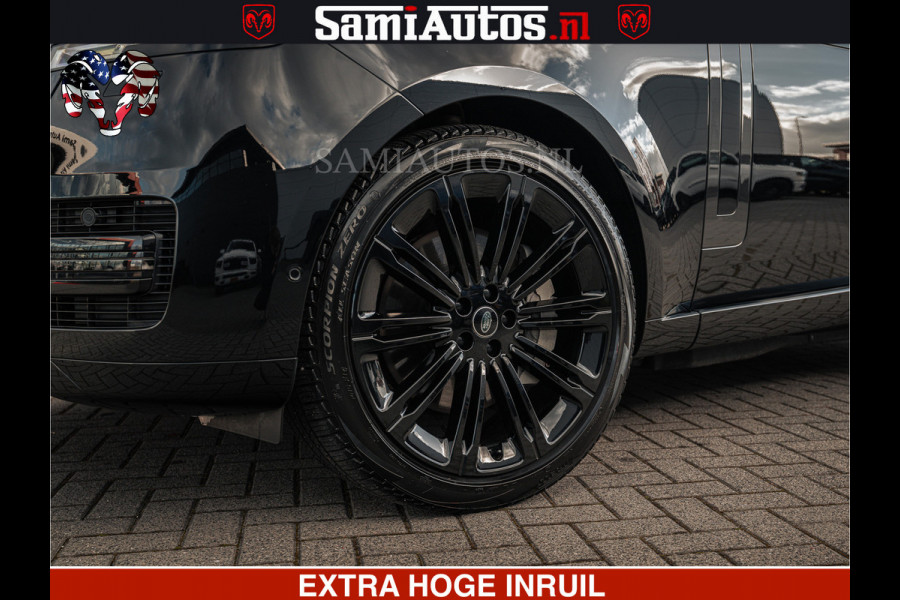 Land Rover Range Rover P550e 551 PK GARANTIE TOT 14-03-2029 | ACHTERAS BESTURING | SOFT CLOSE | HEAD-UP | FACELIFT MODEL | 23 INCH VELGEN | PANORAMADAK | STUURVERWARMING | STOEL KOELING | Incl btw | Fabrieksgarantie tot 14-03-2029 – Geniet van gemoedsrust met uitgebreide dekking tot deze datum.