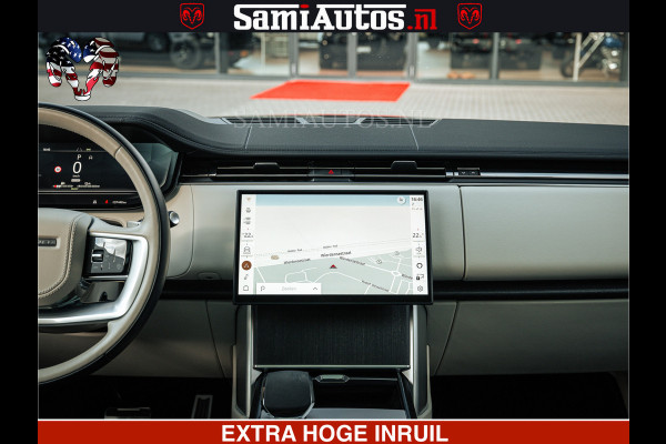Land Rover Range Rover P550e 551 PK GARANTIE TOT 14-03-2029 | ACHTERAS BESTURING | SOFT CLOSE | HEAD-UP | FACELIFT MODEL | 23 INCH VELGEN | PANORAMADAK | STUURVERWARMING | STOEL KOELING | Incl btw | Fabrieksgarantie tot 14-03-2029 – Geniet van gemoedsrust met uitgebreide dekking tot deze datum.