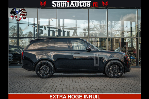 Land Rover Range Rover P550e 551 PK GARANTIE TOT 14-03-2029 | ACHTERAS BESTURING | SOFT CLOSE | HEAD-UP | FACELIFT MODEL | 23 INCH VELGEN | PANORAMADAK | STUURVERWARMING | STOEL KOELING | Incl btw | Fabrieksgarantie tot 14-03-2029 – Geniet van gemoedsrust met uitgebreide dekking tot deze datum.
