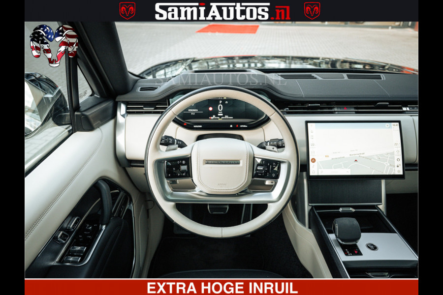 Land Rover Range Rover P550e 551 PK GARANTIE TOT 14-03-2029 | ACHTERAS BESTURING | SOFT CLOSE | HEAD-UP | FACELIFT MODEL | 23 INCH VELGEN | PANORAMADAK | STUURVERWARMING | STOEL KOELING | Incl btw | Fabrieksgarantie tot 14-03-2029 – Geniet van gemoedsrust met uitgebreide dekking tot deze datum.