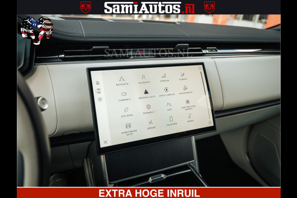 Land Rover Range Rover P550e 551 PK GARANTIE TOT 14-03-2029 | ACHTERAS BESTURING | SOFT CLOSE | HEAD-UP | FACELIFT MODEL | 23 INCH VELGEN | PANORAMADAK | STUURVERWARMING | STOEL KOELING | Incl btw | Fabrieksgarantie tot 14-03-2029 – Geniet van gemoedsrust met uitgebreide dekking tot deze datum.
