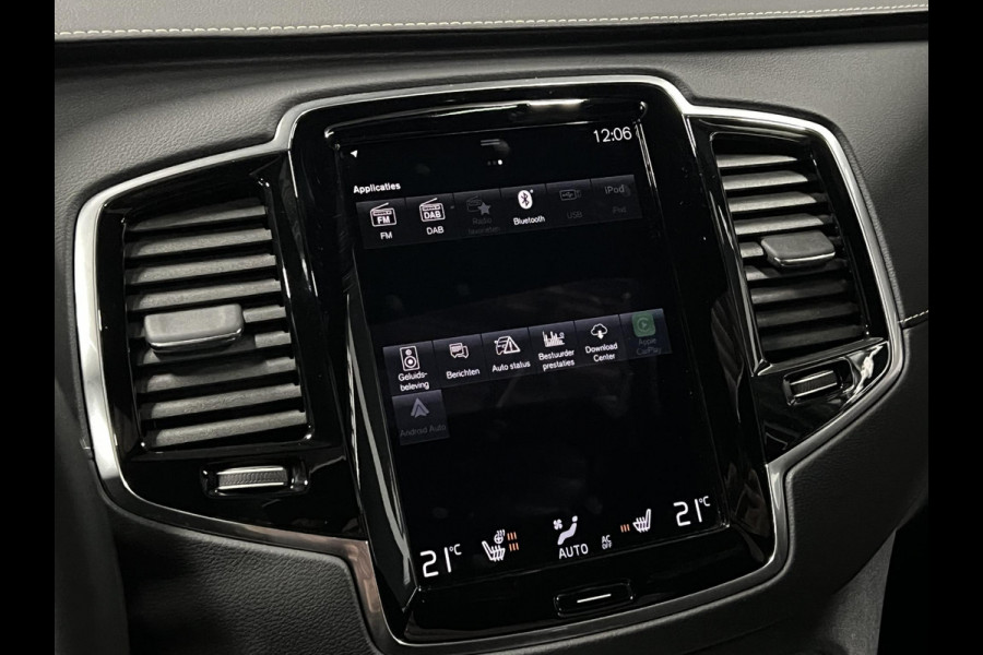 Volvo XC90 2.0 T8 Plug-in hybrid AWD Ultra Dark Luchtvering | Trekhaak | Bowers & Wilkins | Adapt. cruise | Open dak | 360 camera | Head-up | Memory | Stuur-/stoelverwarming
