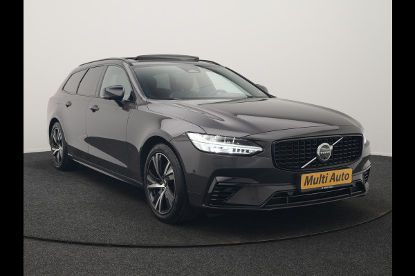 Volvo V90 T6 AWD Ultimate Dark PHEV 350pk Dealer O.H. | Panodak | Head Up | 360 Camera | Adaptive Cruise | Harman / Kardon | Lederen Sportstoelen Memory & Ventilatie | Keyless | Stoelen & Stuur Verwarmd | Apple Carplay | Virtual | DAB | Plug In Hybrid