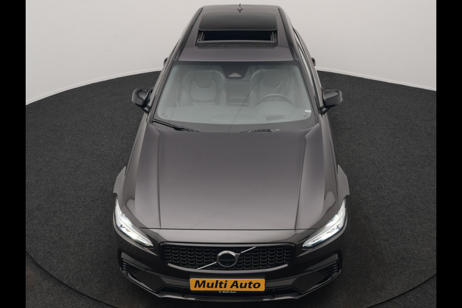Volvo V90 T6 AWD Ultimate Dark PHEV 350pk Dealer O.H. | Panodak | Head Up | 360 Camera | Adaptive Cruise | Harman / Kardon | Lederen Sportstoelen Memory & Ventilatie | Keyless | Stoelen & Stuur Verwarmd | Apple Carplay | Virtual | DAB | Plug In Hybrid