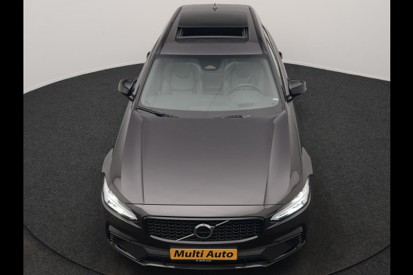Volvo V90 T6 AWD Ultimate Dark PHEV 350pk Dealer O.H. | Panodak | Head Up | 360 Camera | Adaptive Cruise | Harman / Kardon | Lederen Sportstoelen Memory & Ventilatie | Keyless | Stoelen & Stuur Verwarmd | Apple Carplay | Virtual | DAB | Plug In Hybrid