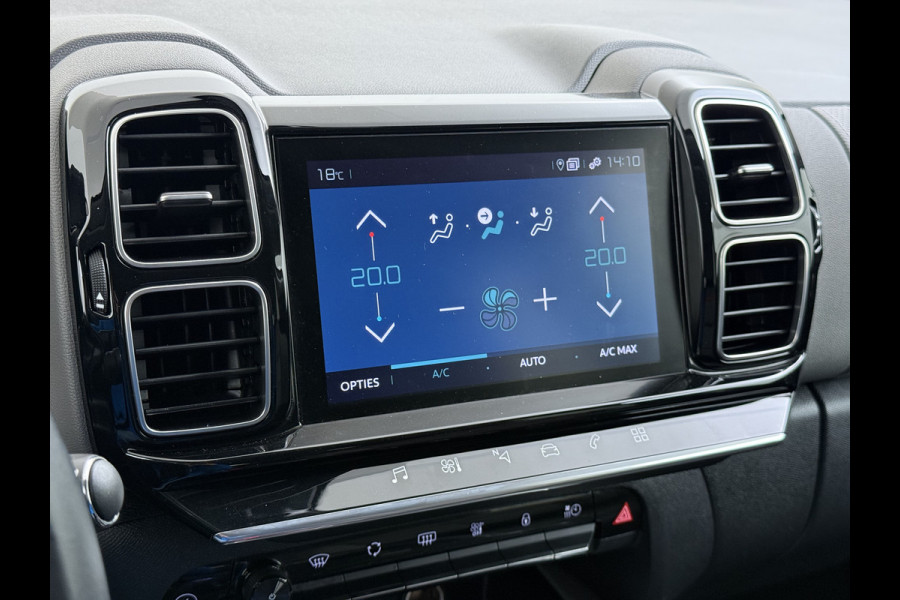 Citroën C5 Aircross 1.6T Plug-in Hybrid 225PK Automaat Trekhaak 360°Camera Apple Carplay Android Auto Navi Ecc Cruise Control Pdc Feel Led Lmv 18" DAB+ Isofix Privacy Glas Bluetooth 1.300KG Trekgewicht