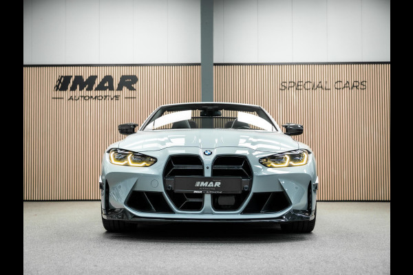 BMW 4 Serie Cabrio M4 xDrive Competition | Carbon Performance Pack | Yellow DRL'S | Brooklyn Grau | Stuurverwarming en nek verwarming |