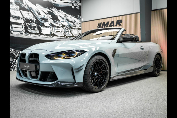 BMW 4 Serie Cabrio M4 xDrive Competition | Carbon Performance Pack | Yellow DRL'S | Brooklyn Grau | Stuurverwarming en nek verwarming |