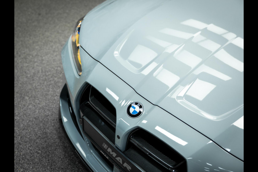 BMW 4 Serie Cabrio M4 xDrive Competition | Carbon Performance Pack | Yellow DRL'S | Brooklyn Grau | Stuurverwarming en nek verwarming |