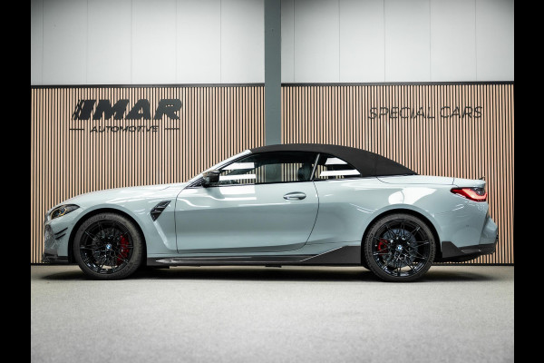 BMW 4 Serie Cabrio M4 xDrive Competition | Carbon Performance Pack | Yellow DRL'S | Brooklyn Grau | Stuurverwarming en nek verwarming |