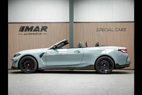 BMW 4 Serie Cabrio M4 xDrive Competition | Carbon Performance Pack | Yellow DRL'S | Brooklyn Grau | Stuurverwarming en nek verwarming |