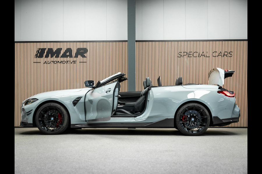 BMW 4 Serie Cabrio M4 xDrive Competition | Carbon Performance Pack | Yellow DRL'S | Brooklyn Grau | Stuurverwarming en nek verwarming |