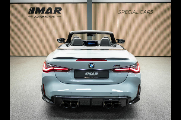 BMW 4 Serie Cabrio M4 xDrive Competition | Carbon Performance Pack | Yellow DRL'S | Brooklyn Grau | Stuurverwarming en nek verwarming |