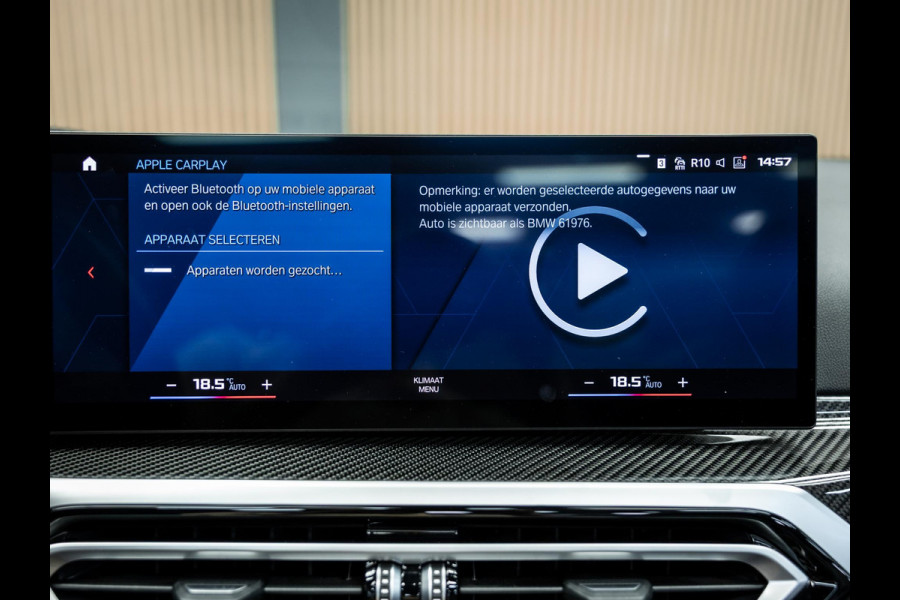 BMW 4 Serie Cabrio M4 xDrive Competition | Carbon Performance Pack | Yellow DRL'S | Brooklyn Grau | Stuurverwarming en nek verwarming |