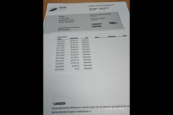 Ford Transit 350 2.0 TDCI L2H2 Trend , 1e Eig , Ex overheid , Euro 6 , Airco, Camera , cruise , in pracht staat.