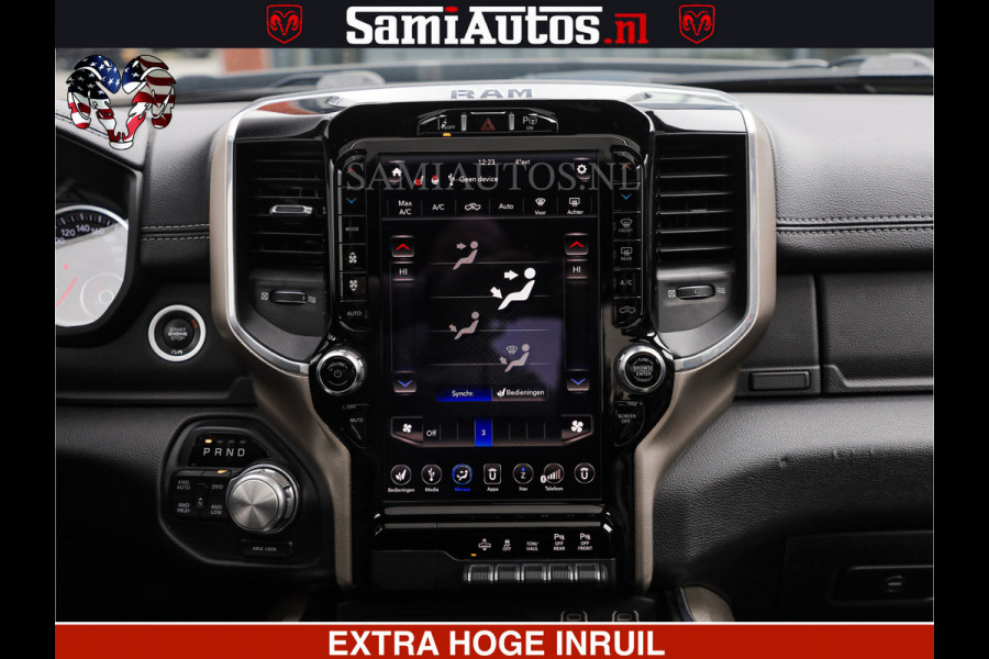 Dodge Ram RAM VOL | BLACK ON BLACK | LUCHTVERING | 5.7 V8 HEMI | PANODAK | ADAPTIVE CRUISE | 360 CAMERA | 22 INCH SPORT WIELEN | DUBELE CABINE | 5 PERSOONS |