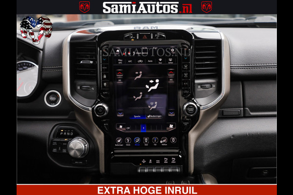 Dodge Ram RAM VOL | BLACK ON BLACK | LUCHTVERING | 5.7 V8 HEMI | PANODAK | ADAPTIVE CRUISE | 360 CAMERA | 22 INCH SPORT WIELEN | DUBELE CABINE | 5 PERSOONS |