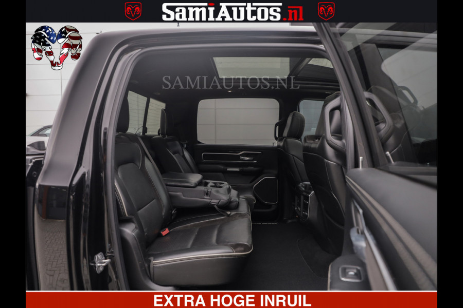 Dodge Ram RAM VOL | BLACK ON BLACK | LUCHTVERING | 5.7 V8 HEMI | PANODAK | ADAPTIVE CRUISE | 360 CAMERA | 22 INCH SPORT WIELEN | DUBELE CABINE | 5 PERSOONS |