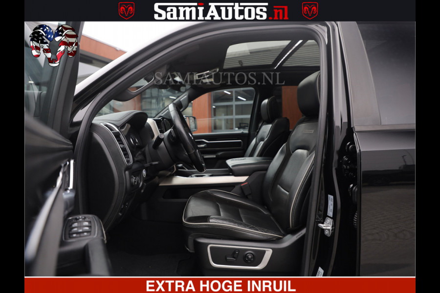 Dodge Ram RAM VOL | BLACK ON BLACK | LUCHTVERING | 5.7 V8 HEMI | PANODAK | ADAPTIVE CRUISE | 360 CAMERA | 22 INCH SPORT WIELEN | DUBELE CABINE | 5 PERSOONS |