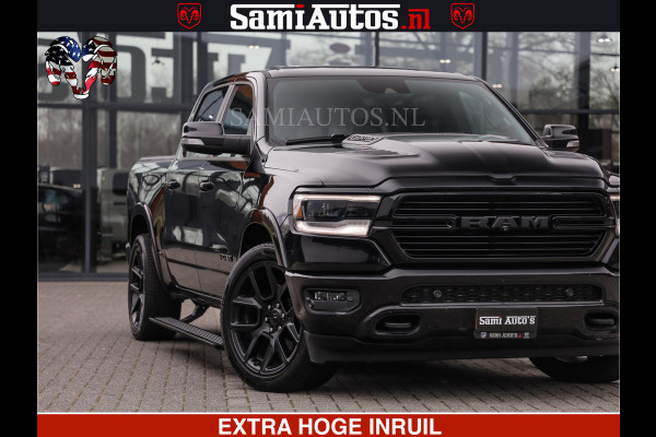 Dodge Ram RAM VOL | BLACK ON BLACK | LUCHTVERING | 5.7 V8 HEMI | PANODAK | ADAPTIVE CRUISE | 360 CAMERA | 22 INCH SPORT WIELEN | DUBELE CABINE | 5 PERSOONS |