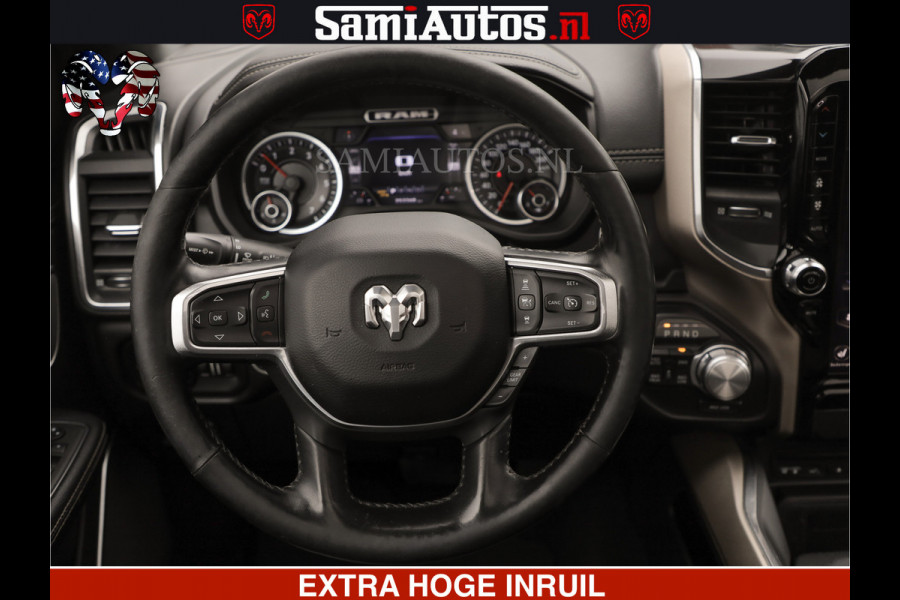 Dodge Ram RAM VOL | BLACK ON BLACK | LUCHTVERING | 5.7 V8 HEMI | PANODAK | ADAPTIVE CRUISE | 360 CAMERA | 22 INCH SPORT WIELEN | DUBELE CABINE | 5 PERSOONS |