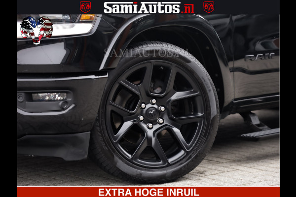 Dodge Ram RAM VOL | BLACK ON BLACK | LUCHTVERING | 5.7 V8 HEMI | PANODAK | ADAPTIVE CRUISE | 360 CAMERA | 22 INCH SPORT WIELEN | DUBELE CABINE | 5 PERSOONS |