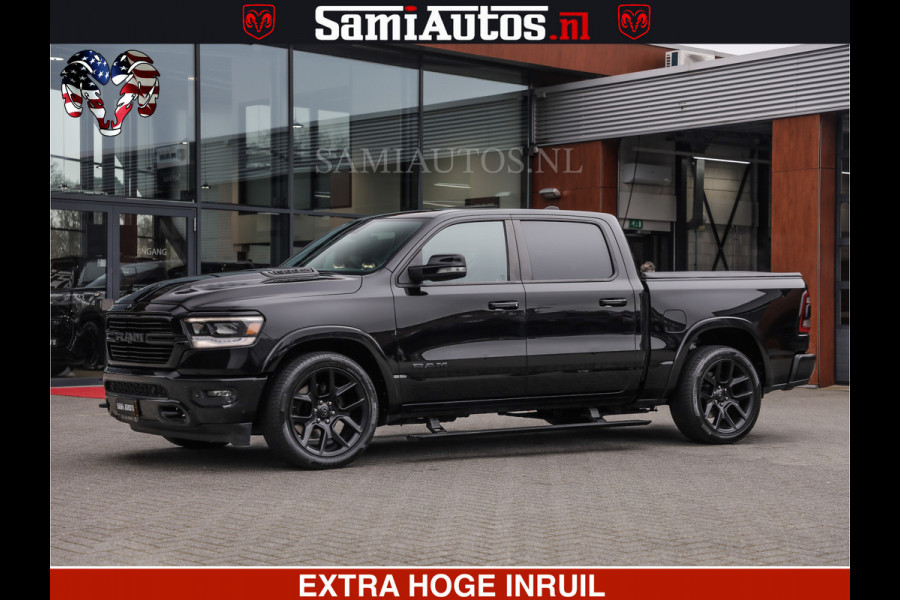 Dodge Ram RAM VOL | BLACK ON BLACK | LUCHTVERING | 5.7 V8 HEMI | PANODAK | ADAPTIVE CRUISE | 360 CAMERA | 22 INCH SPORT WIELEN | DUBELE CABINE | 5 PERSOONS |