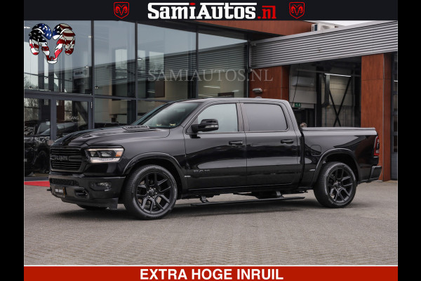 Dodge Ram RAM VOL | BLACK ON BLACK | LUCHTVERING | 5.7 V8 HEMI | PANODAK | ADAPTIVE CRUISE | 360 CAMERA | 22 INCH SPORT WIELEN | DUBELE CABINE | 5 PERSOONS |